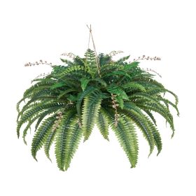 Artificial Ferns, Natural Spread Diameter 37-41 Inch, Large Hanging Fake Boston Ferns