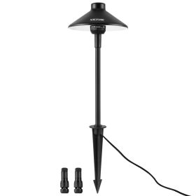 12 Pack Low Voltage Landscape Path Lights, 3W 210LM 12V-24VAC/DC Outdoor LED Pathway Lighting, 3000K Warm White Walkway Lights with Quick Connect